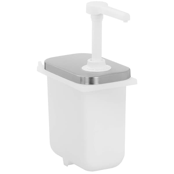 Dobbelt saucedispenser med pumpe i rustfrit stål 2 x 2 l