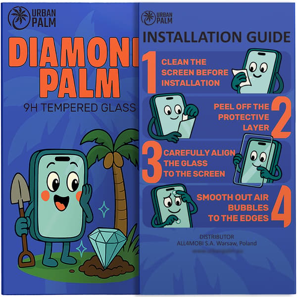 Diamond Palm hærdet glas til iPhone 14 Pro