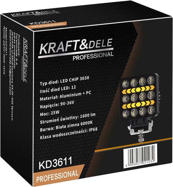 Arbejdslampe 25W 1600lm KD3611