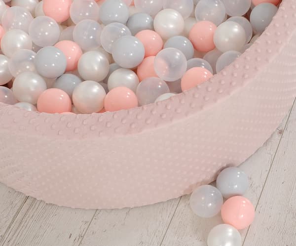 Minky torrpool H-30 cm med 200 bollar - smutsrosa