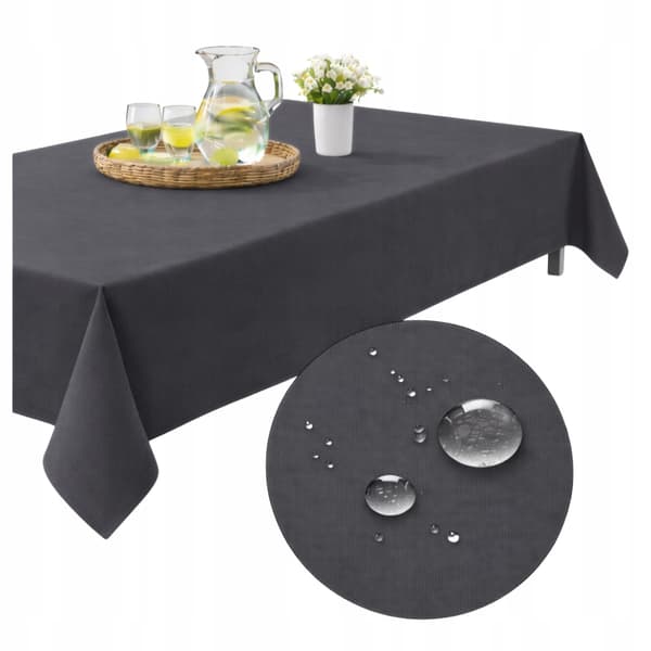 Vandtæt havedug 155 x 180 cm til havetabel, mørkt grå
