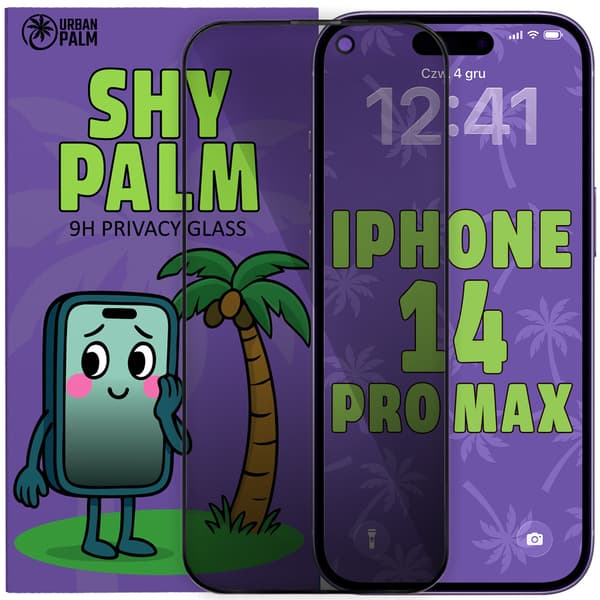 Shy Palm Privacy Härdat Glas för iPhone 14 Pro Max