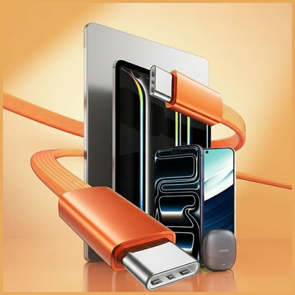 USAMS U96 60W USB-C til USB-C kabel 1,2m orange