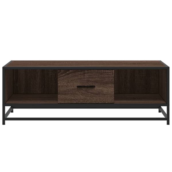 vidaXL sofabord brunt egetræ 100x57x35 cm