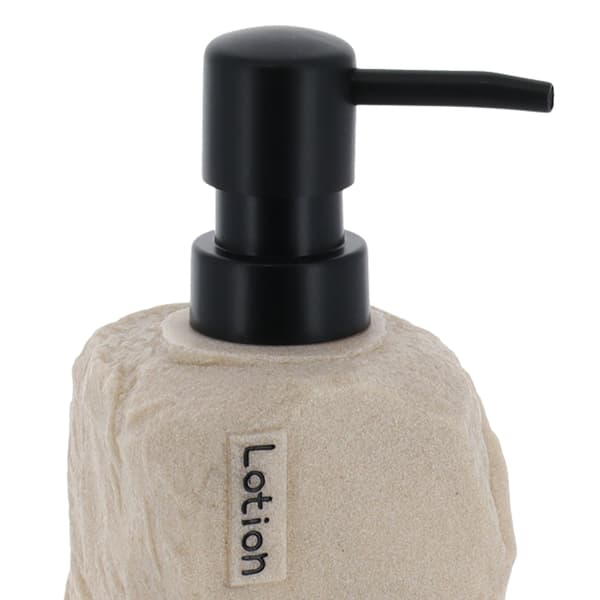 Paola tvålpump, stenmönster, beige