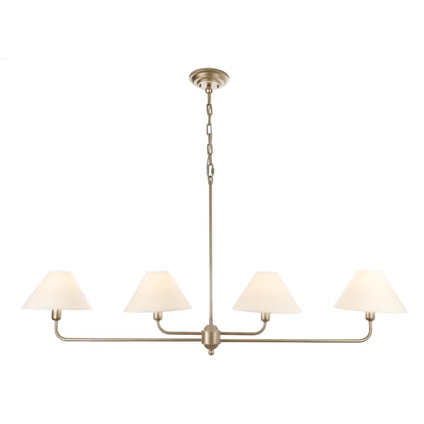 Elegant guldfarvet linnedlampe - bred