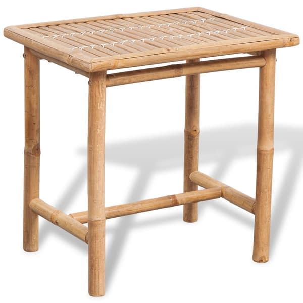 vidaXL 3-delat bistroset med kuddar, bambu