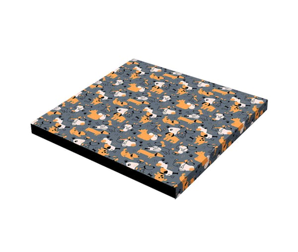 Sänky - Patja SQUAR Harmaa Koirat 60x60x5 cm