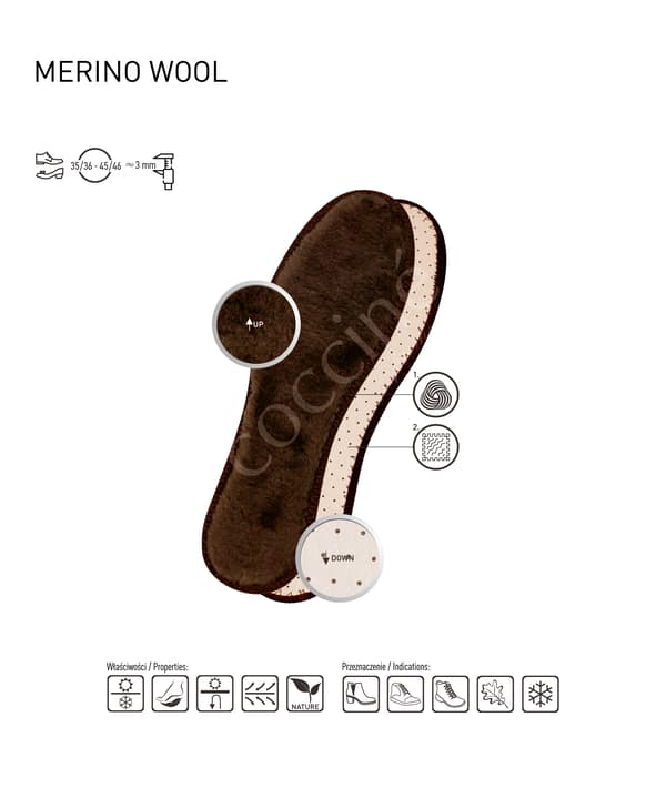 Vinterfoder av merinoull - COCCINE MERINO WOOL 45