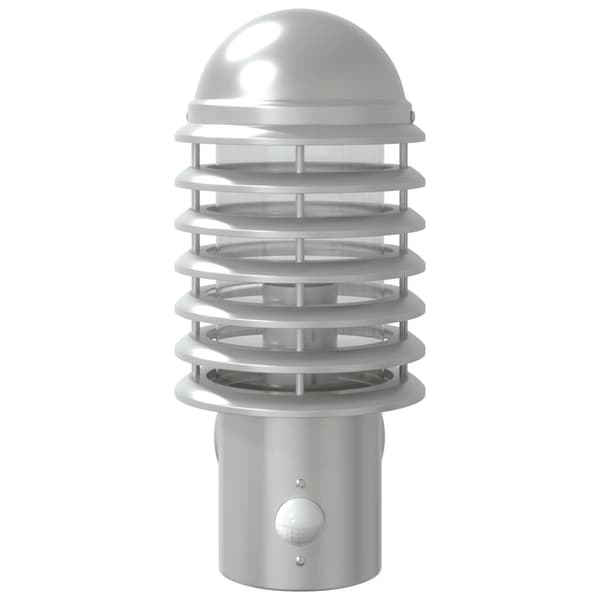 vidaXL Utomhusvägglampor med rörelsesensor, 2 st, Silver, Stål