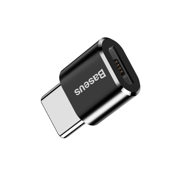 Mini Micro USB - USB-C -sovitin - musta
