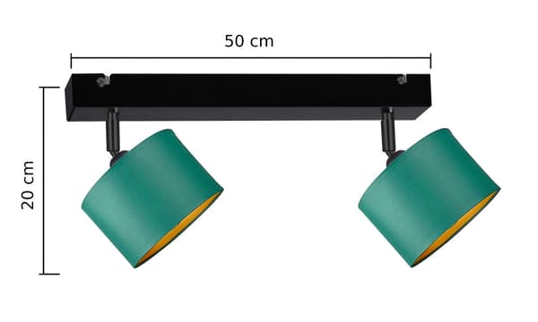 Spot 2xE27 FLOW GRØN