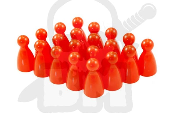 BMPA006 Halma brikker orange 20 stk.