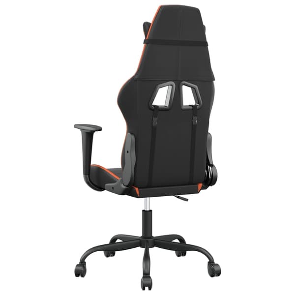 vidaXL gamingstol, sort og orange, kunstlæder