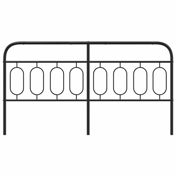vidaXL metalsengegavl, sort, 193 cm