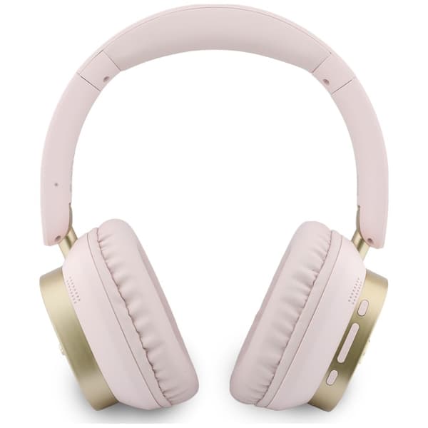 Guess Bluetooth ENC Rektangulära Metallskript Rosa On-Ear Hörlurar
