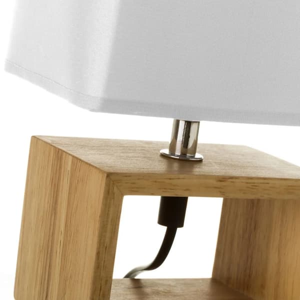 Gulvlampe på træbase 24 cm