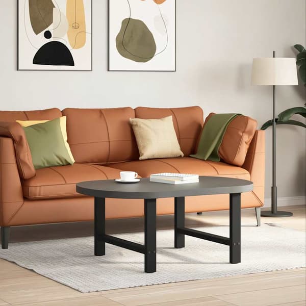 vidaXL sofabordsben, sorte, 2 stk., 70x(42-43) cm, stål