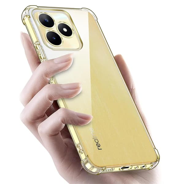 Realme Note 50-skal, stötsäkert, transparent