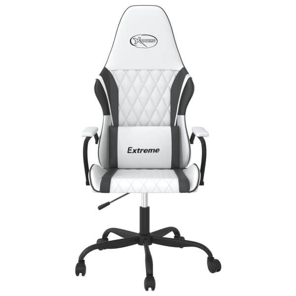 vidaXL gamingstol, sort og hvid, kunstlæder