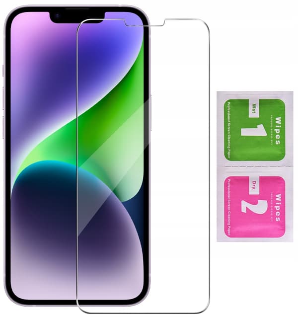 MAT SORT BAGSIDER til Apple iPhone 14 + 9H GLAS