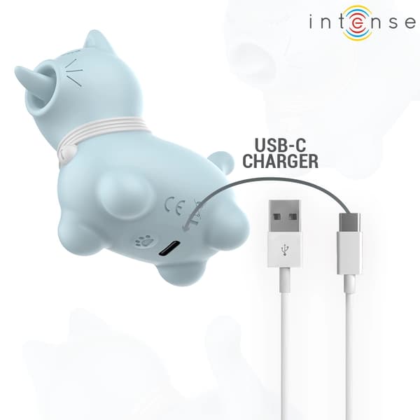 Intense Puppy Blue - Precisionssilikon USB-punktstimulator