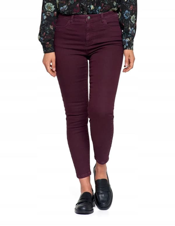 Dambyxor med elastiska midjor, eleganta, hög midja, MORAJ L LILA
