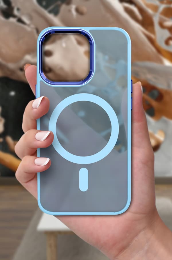 Etui til IPHONE 11 MAGMAT MAGSAFE BAGSIDER BLÅ + GLAS