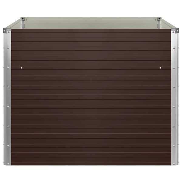 vidaXL højbedspotte brun 100x100x77 cm stål