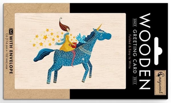 C6 trækort + enhjørningskuvert