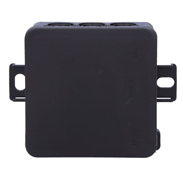 NS5 FASTBOxHOOK väggmonterad installationsdosa, 75x75x40mm, svart