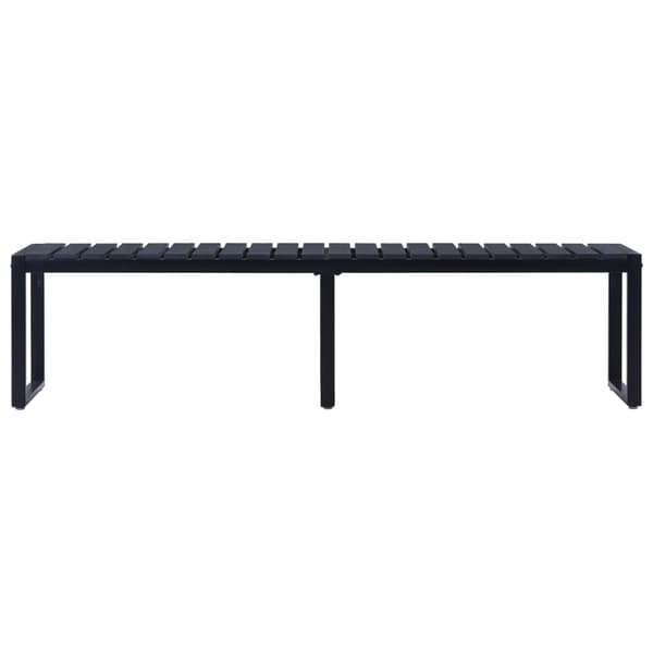 vidaXL Puutarhapenkki 180 cm PS-levy musta