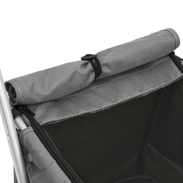 vidaXL foldbar hundevogn grå 100x49x96 cm hørstof