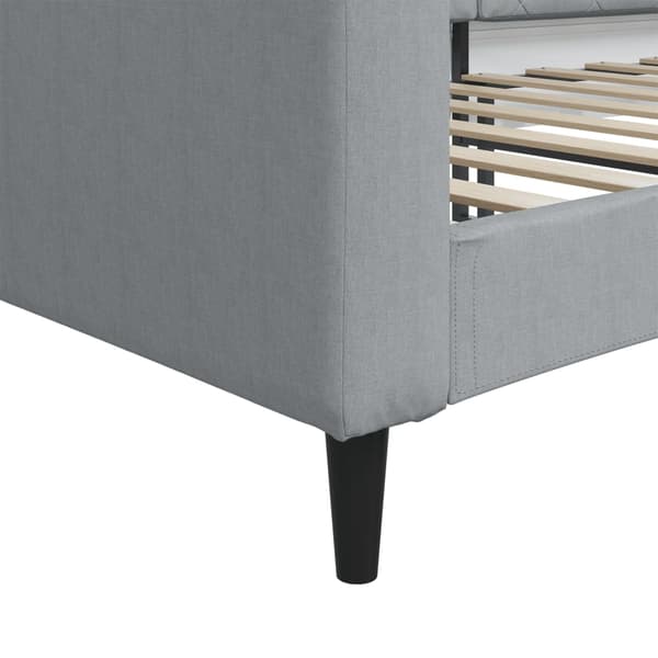 vidaXL Bäddsoffa ljusgrå 100x200 cm tygklädd