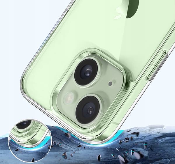 SLIM cover til iPhone 15 CLEAR CASE CLEAR BACK + 9H glas