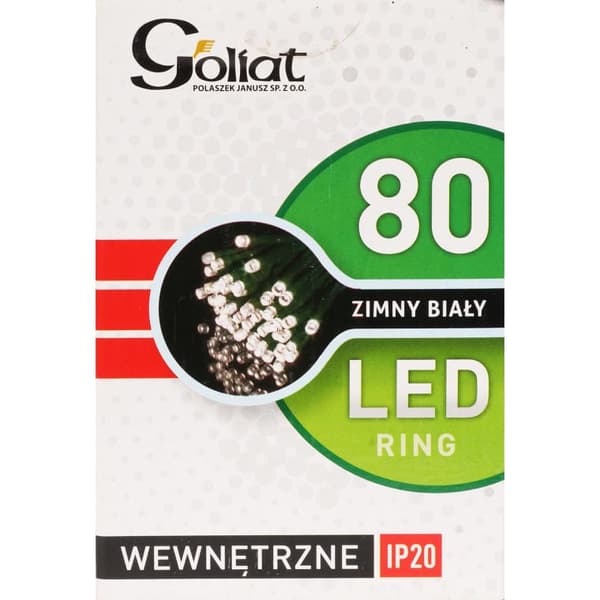 Ring med 80 LED-julbelysning för inomhusbruk, kallvit, nätdriven