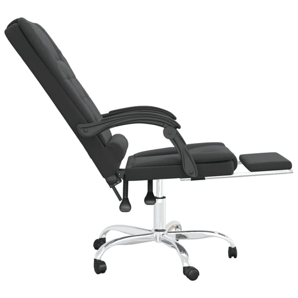 vidaXL lænestol med massagefunktion, sort kunstlæder
