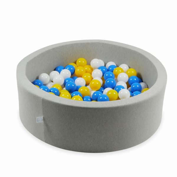 Legetøjskugler ø7cm 500 stk hvid, gul, blå