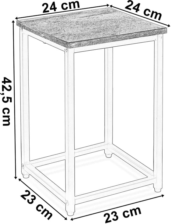 ARBEN RUSTIC loft blomsterstander, sort, 40 cm
