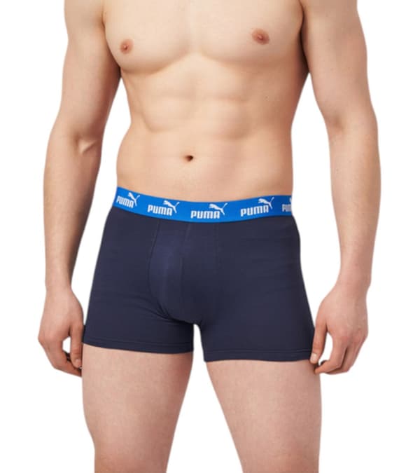 Puma Miesten Elements Basic Boxer 2-Pack Sininen/Laivastonsininen [701232894 009] rL