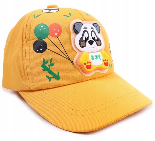 3D Panda Bear Baseball -lippis Keltainen YO! 50/54 Ł031Z