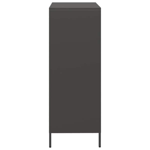vidaXL skab, sort, 68x39x103,5 cm, stål