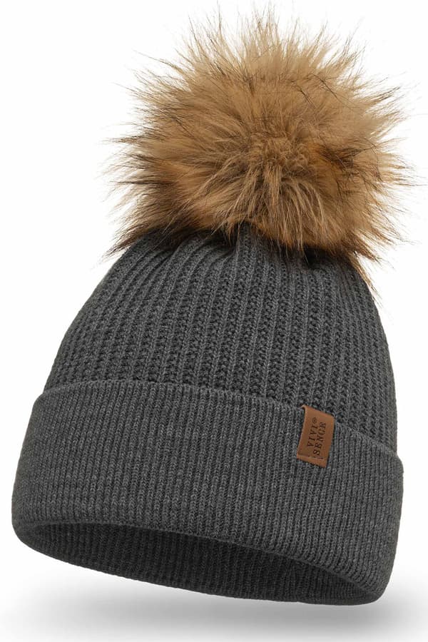 Vivisence 7042 tummanharmaa uni-hattu