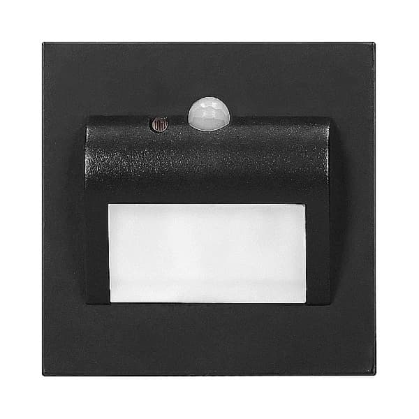 DRACO LED 4000K trappbelysning med rörelsesensor, neutralvit, svart