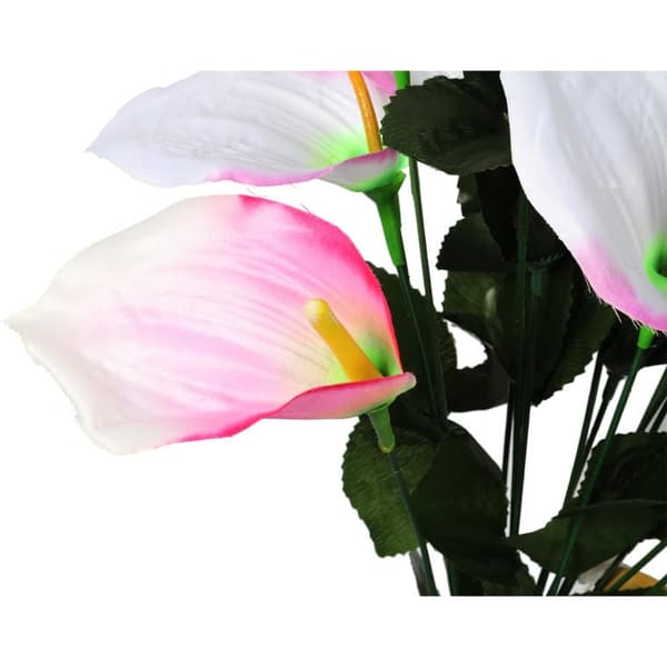 Buket med 12 lyserøde anthuriums