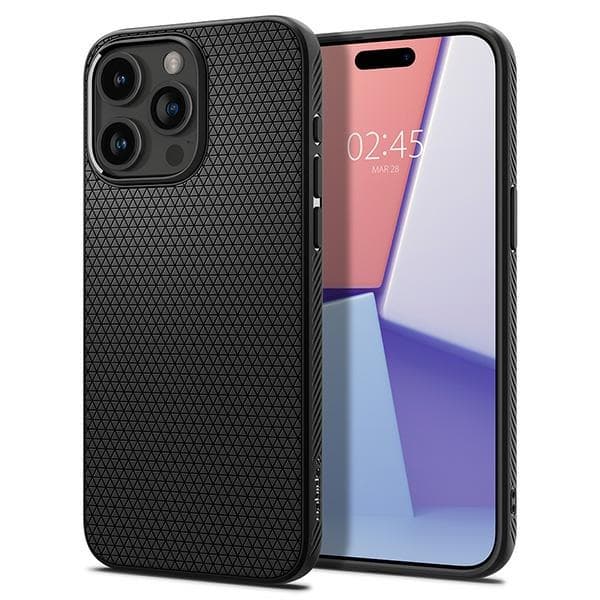 Spigen Liquid Air iPhone 15 Pro Max 6,7" sort/matsort ACS06562