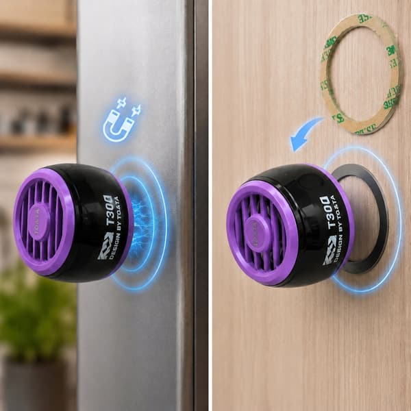 Trådlös Bluetooth-högtalare MP3 microSD LED Magnetisk Lila N65F