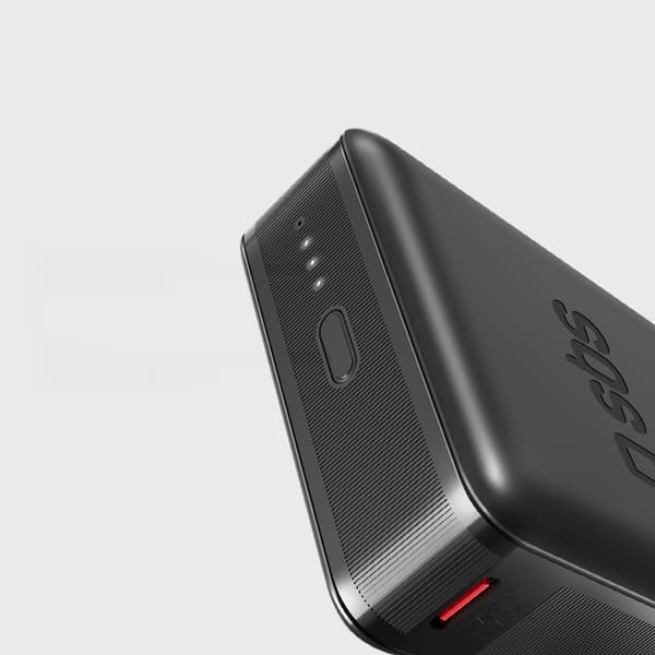 Powerbank 10000 mAh strømforsyning - sort