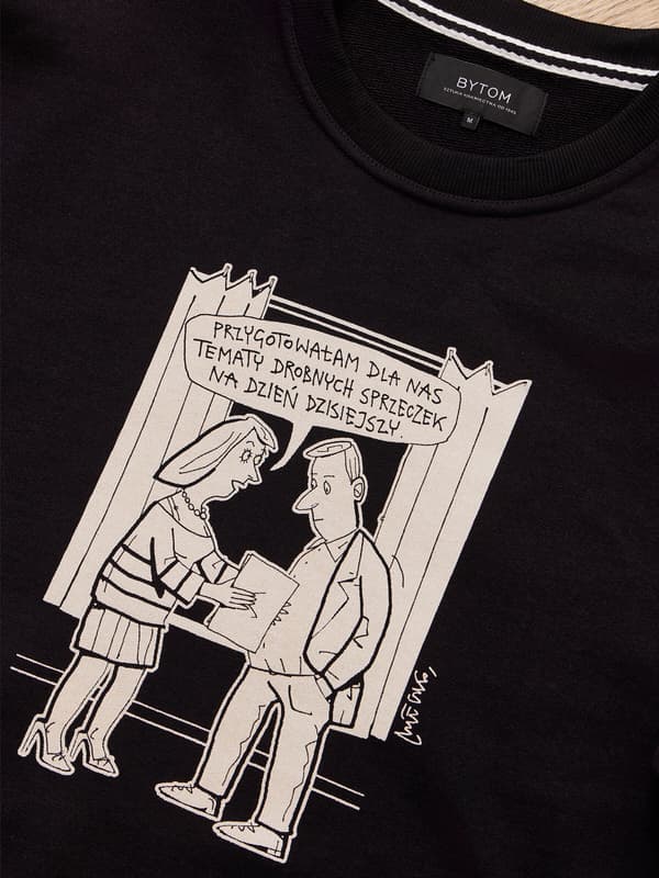 SORT MÆLKESWEATSHIRT L
