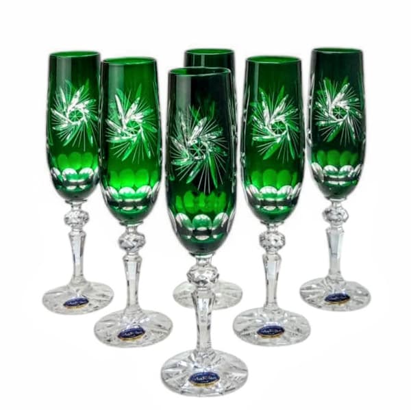 Smaragdkrystal champagneglas 170ml Olive Grinder